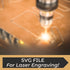 Layered Round Christmas Ornament SVG File-For Laer Engraving